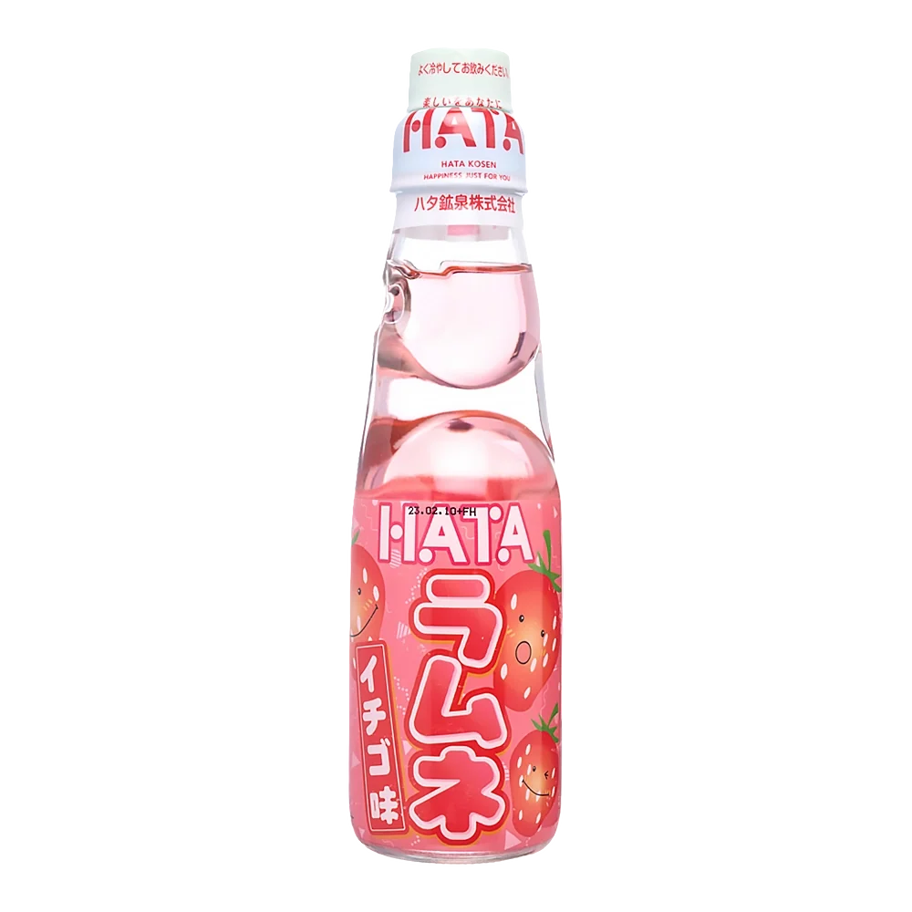 HATA KOSEN Ramune Strawberry Soda Pop 200ml