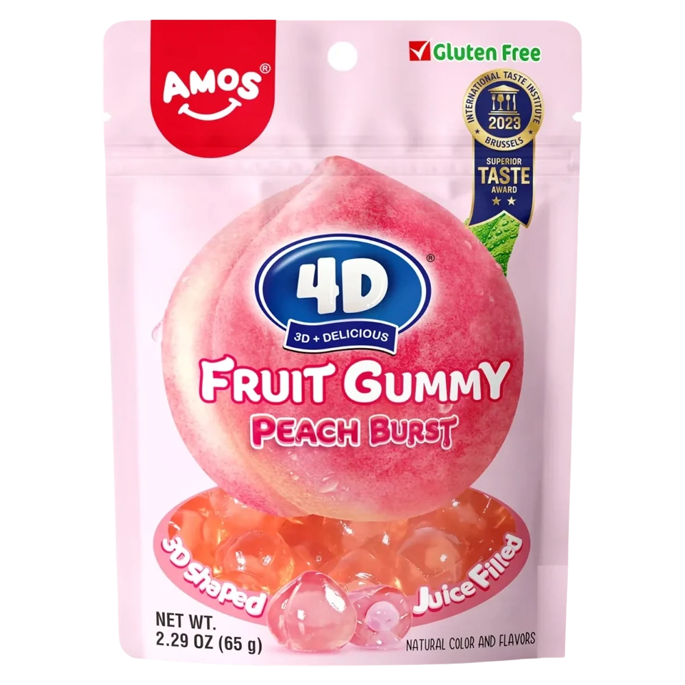 Amos 4D Peach Juice Burst 65g