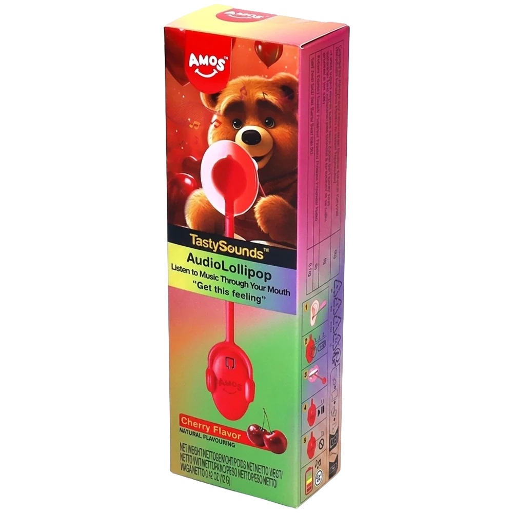 Amos TastySounds Lollipop Cherry - Get the Feeling Music 12g