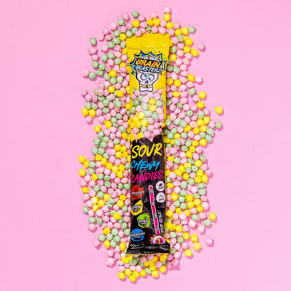 Brain Blasterz Sour Chewy Candies Level 1 Sour 60g