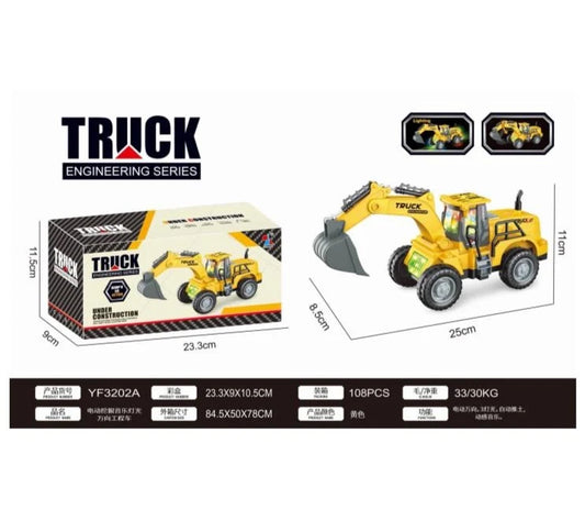 Excavator jucărie din plastic cu lumini