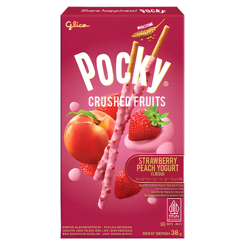 Glico Pocky Crushed Fruits Strawberry Peach Yoghurt 38g THA