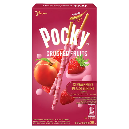 Glico Pocky Crushed Fruits Strawberry Peach Yoghurt 38g THA