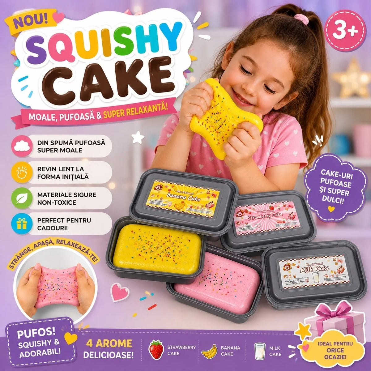 Squishy Prăjitură Slow Rising