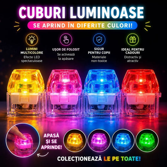 Jucărie Antistres Tastă Mecanică cu LED