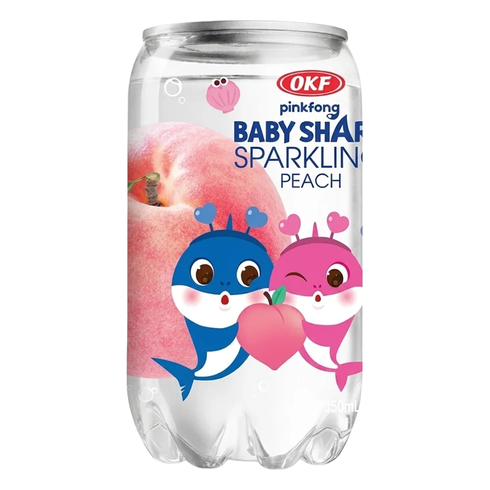 OKF Sparkling Baby Shark Peach Drink 350ml KOR