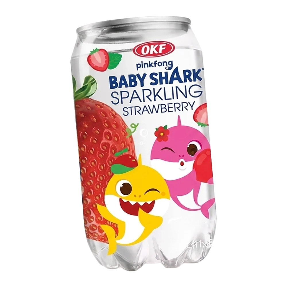 OKF Sparkling Baby Shark Strawberry Drink 350ml KOR