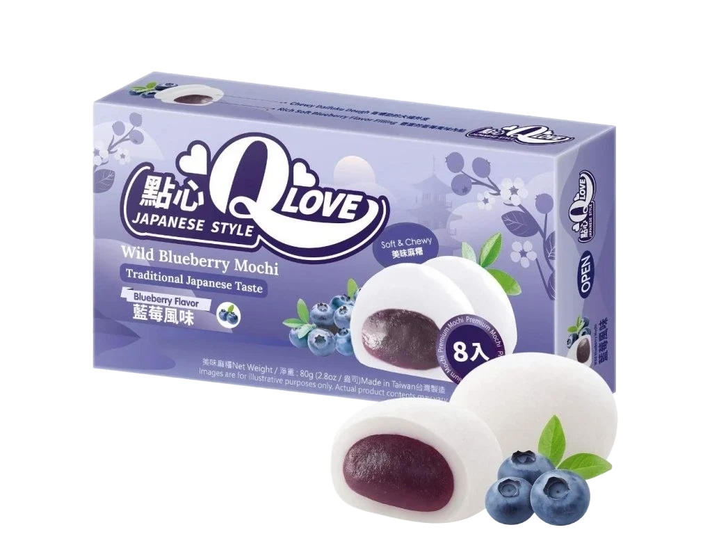 QLove Wild Blueberry Mini Mochi 80g