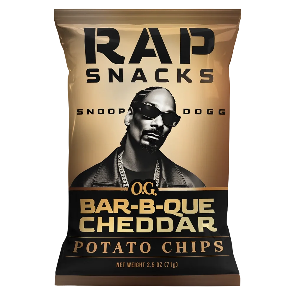 Rap Snacks Snoop Dogg O.G. Bar-B-Que Cheddar Chips 71g USA
