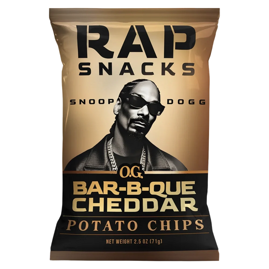 Rap Snacks Snoop Dogg O.G. Bar-B-Que Cheddar Chips 71g USA